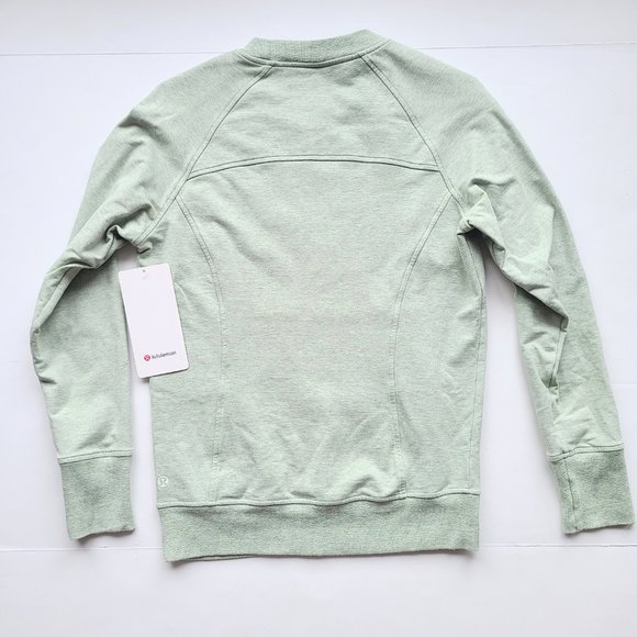 Lululemon Scuba Crew Neck Pullover Sweater in Heathered Springtime Green Size 4 - Picture 7 of 10